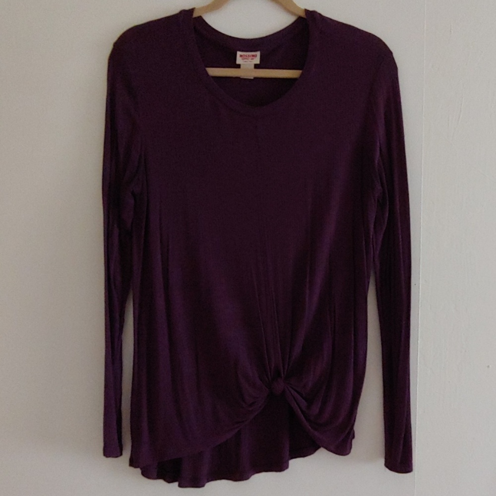Mossimo Purple Long-Sleeved Shirt
